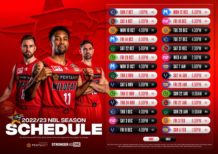 Perth Wildcats 202223 Schedule