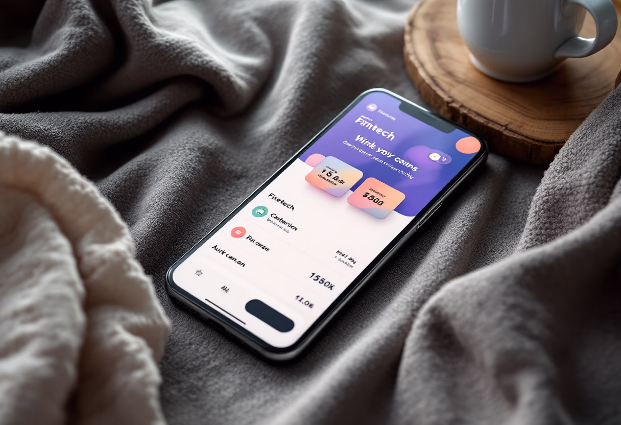 [interface] image of software interface on a mobile device (for an ai fintech company)