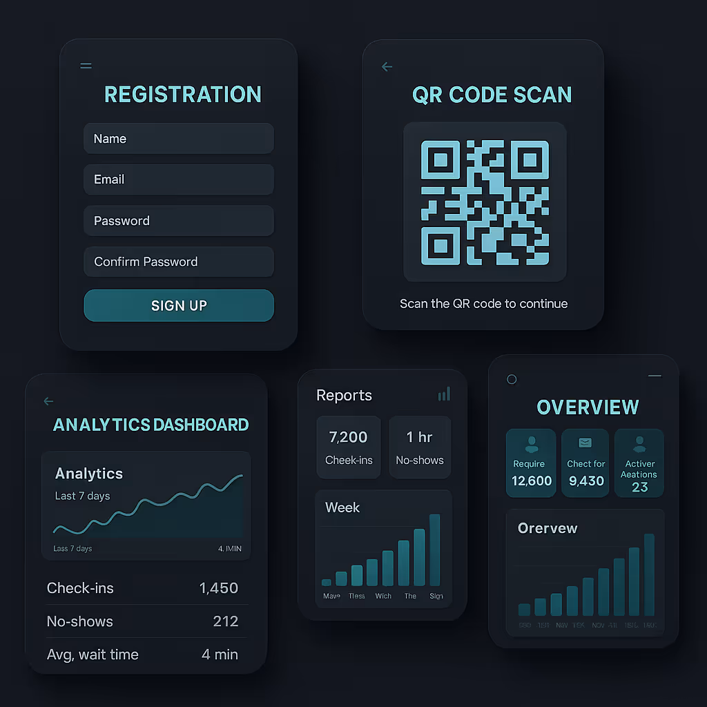 Comprehensive event analytics dashboard showing real-time attendance and engagement metrics