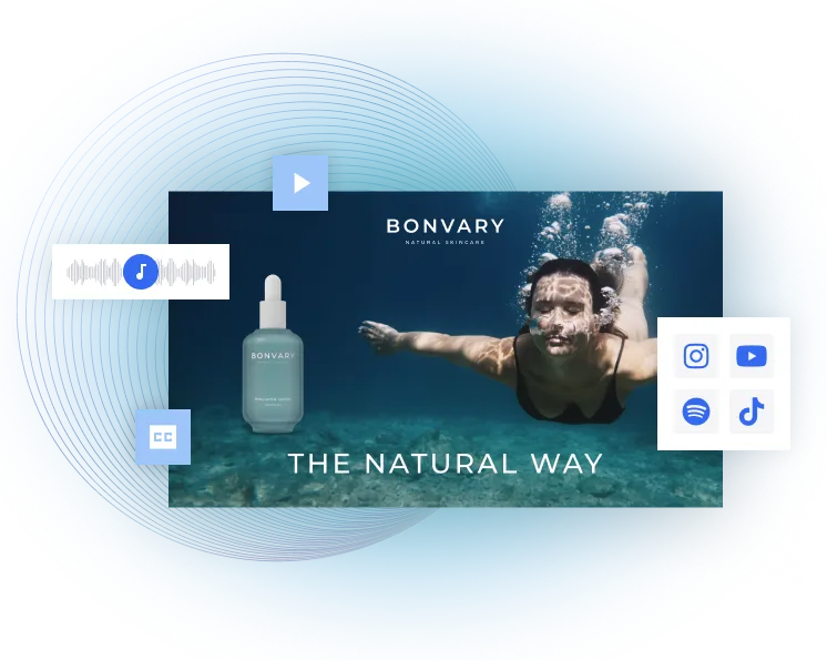 A high-quality, perfectly rendered beauty advertisement, featuring icons of various media channels, will deliver a consistent message across all platforms.