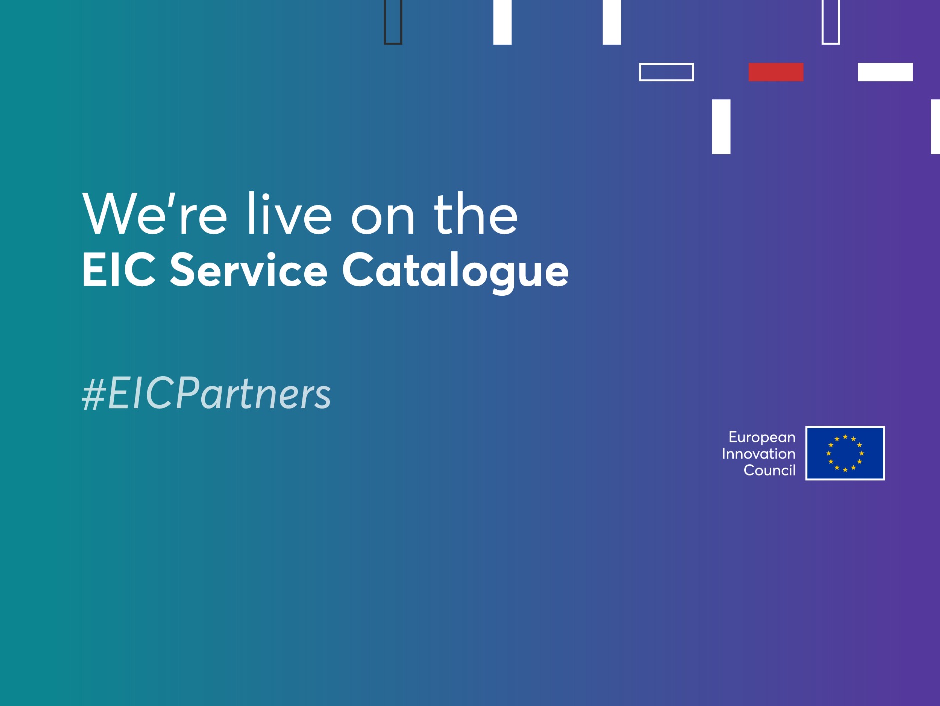 We're live on the EIC Service Catalogue. #EICPartners