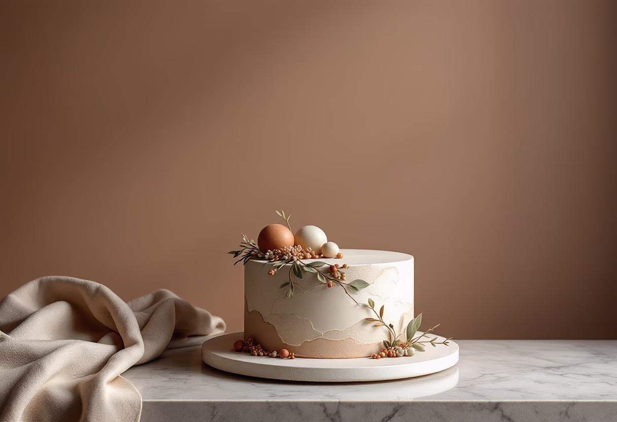 image of custom event cakes (for a bakery)