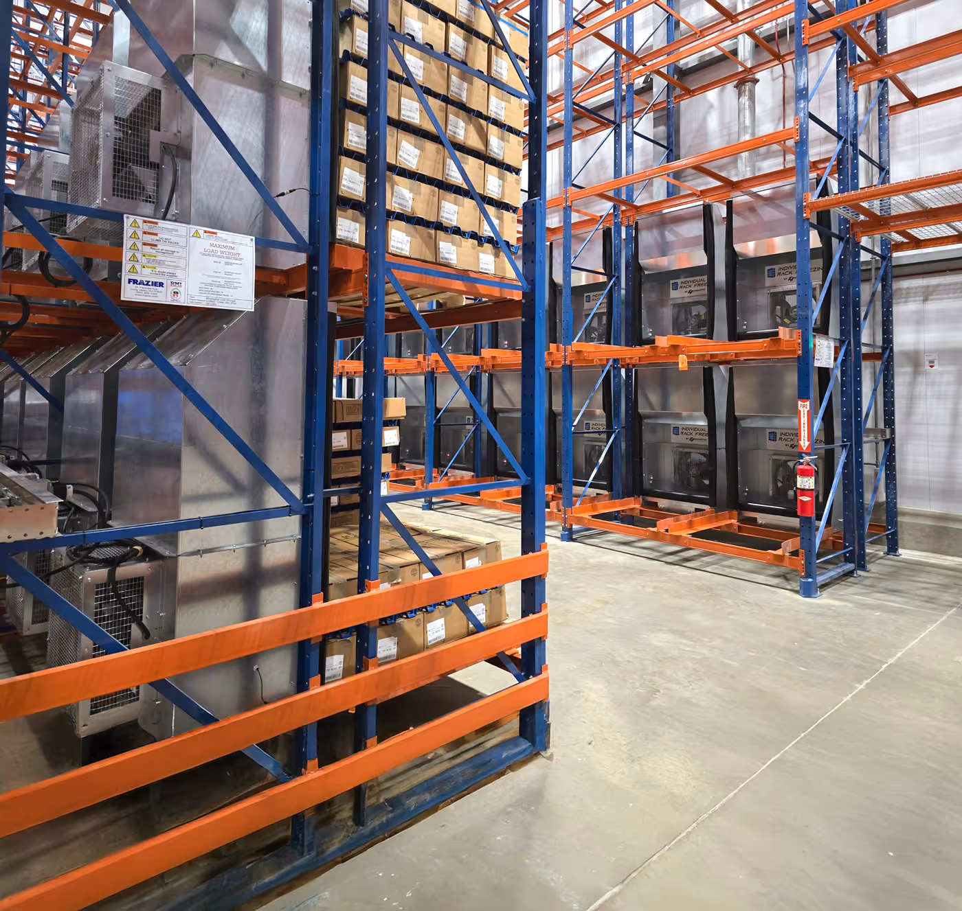 Rack freezing system for pallets by Innovative Refrigeration Systems