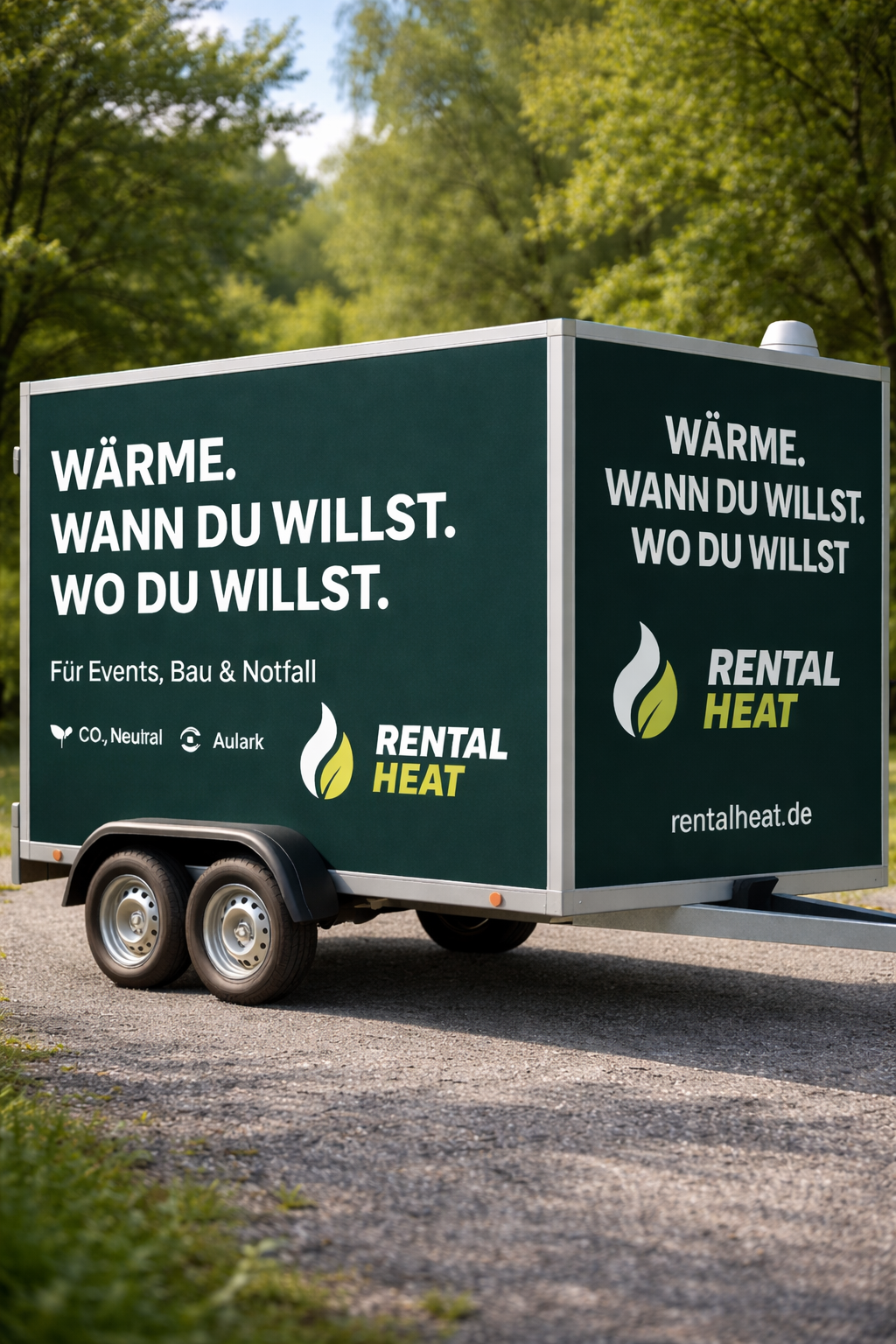 Die mobile Pelletheizung im Anhänger