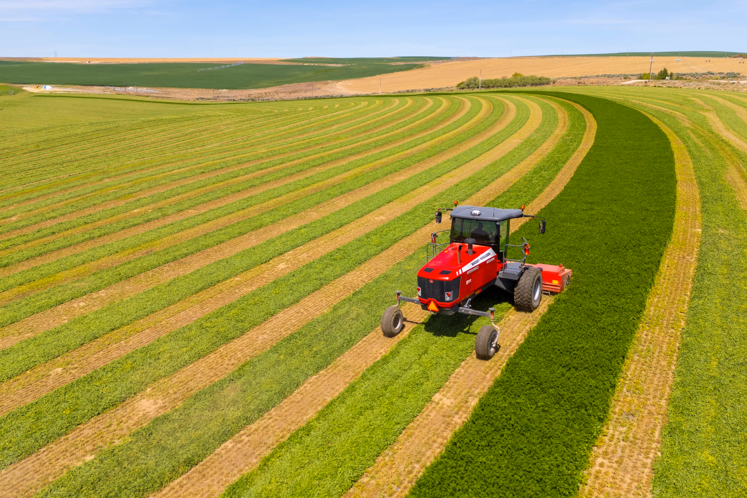 Tractor in field