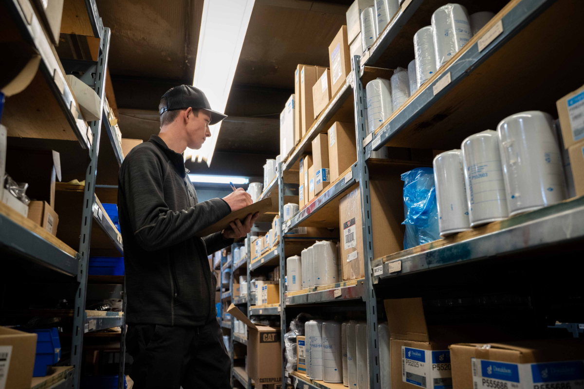 Parts inventory at Truckanics