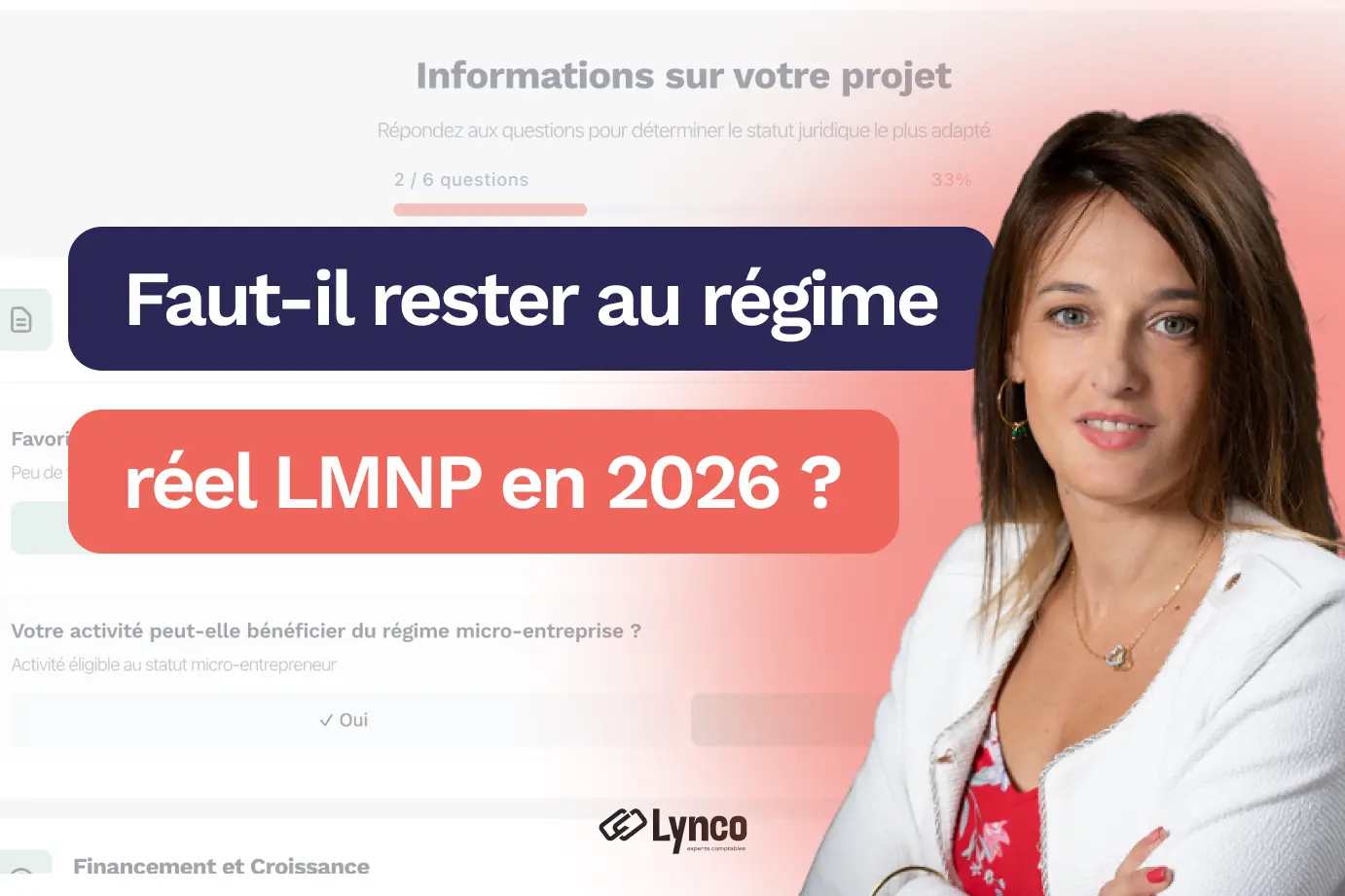 Illustration de Marjorie, du cabinet comptable Lynco de Périgueux, à propos du régime réel en LMNP