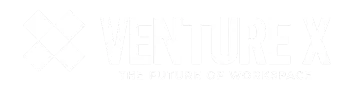 Venture X logo with the tagline The Future of Workspace.