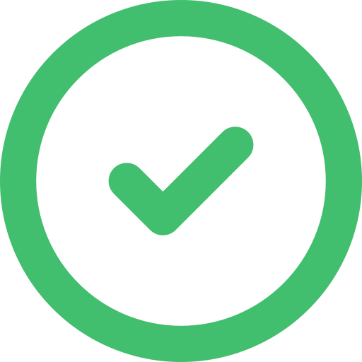 a green checkmark surrounded by a circle to bring attention to the confirmation of the phrase No spam.
