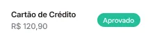 Notificação de aprovação de cartão de crédito corporativo Payfy