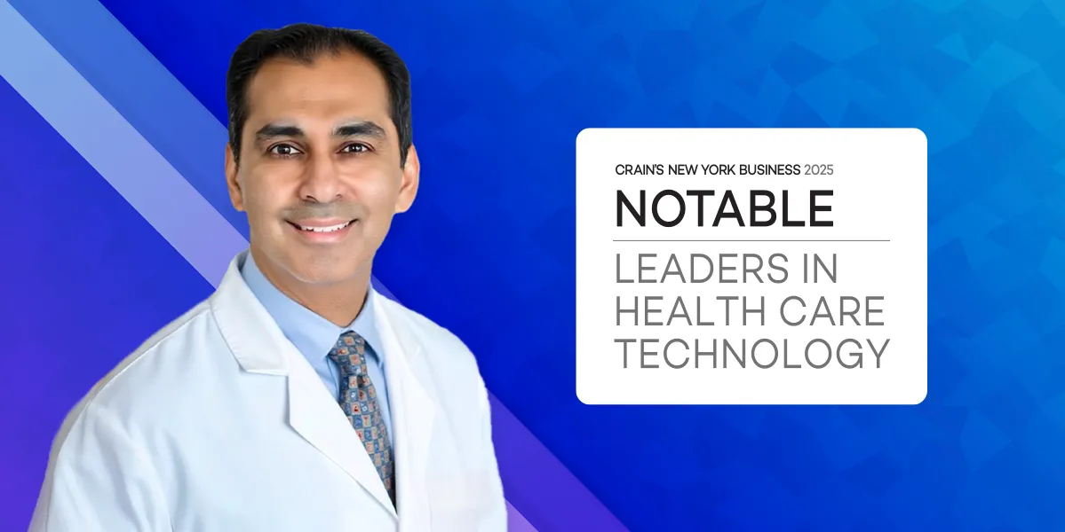 Crain’s NY Business Names Dr. Sunil Budhrani as One of its 2025 Notable Leaders in Health Care Technology