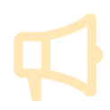 Icon of a megaphone representing announcement or promotion.