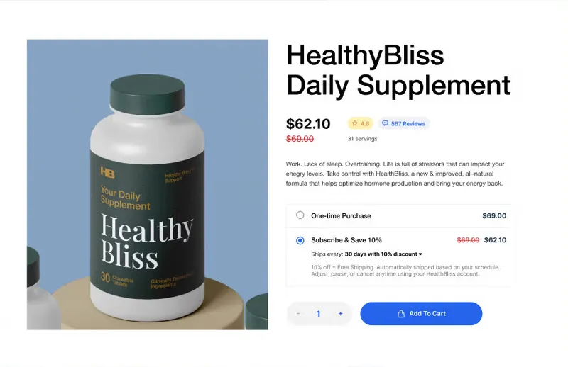 Supplement product on Digistore24
