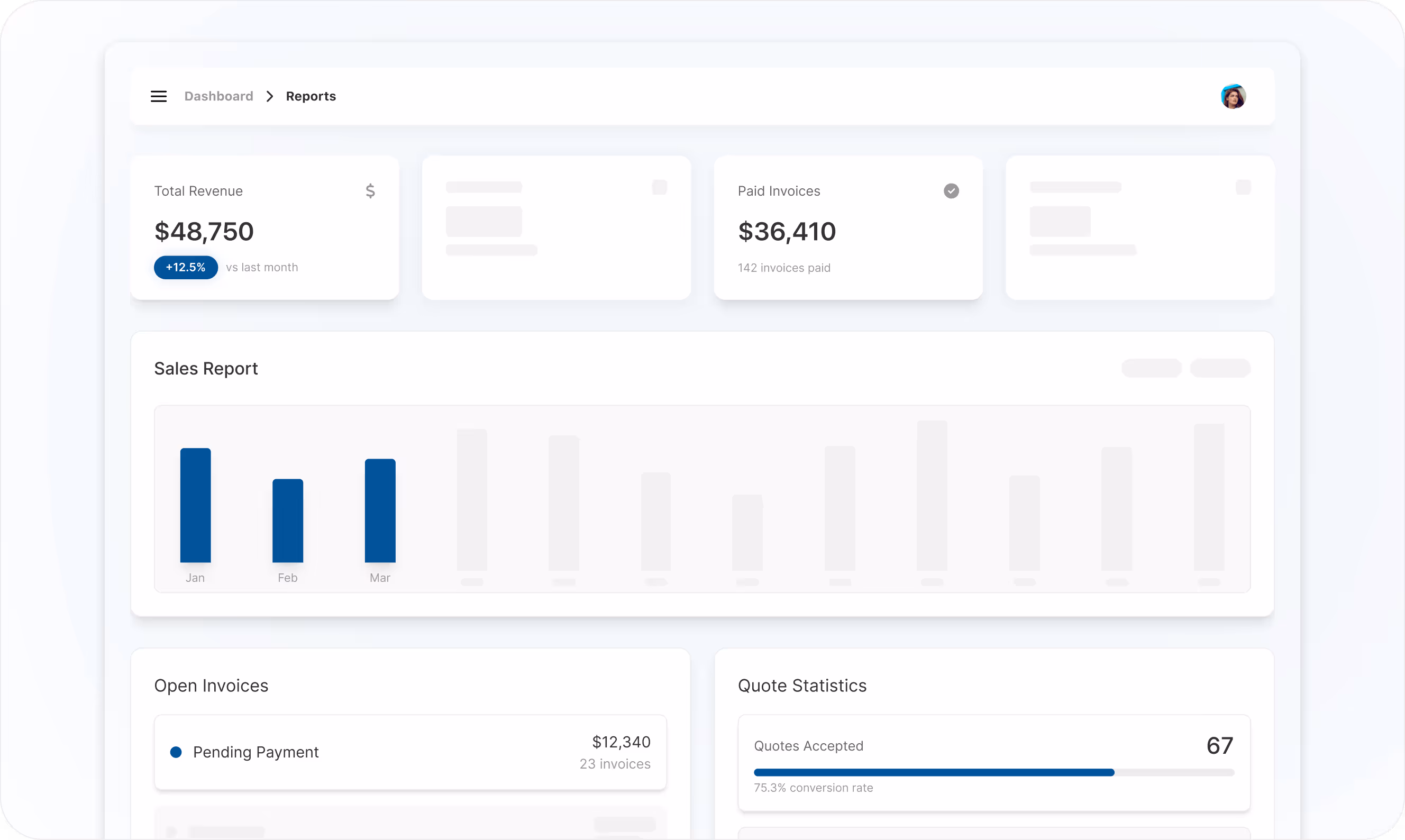 Wizniche reports feature