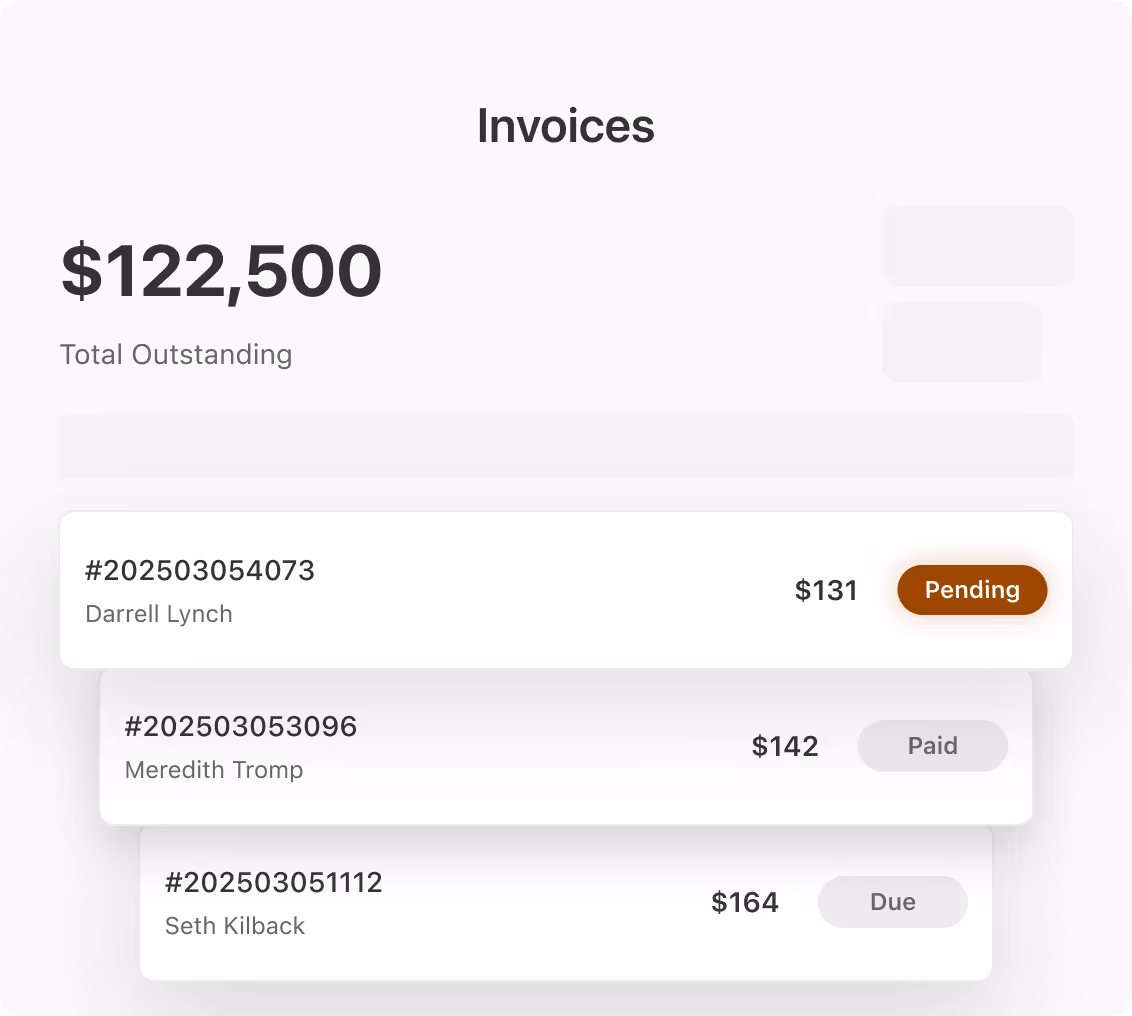 Invoicing example