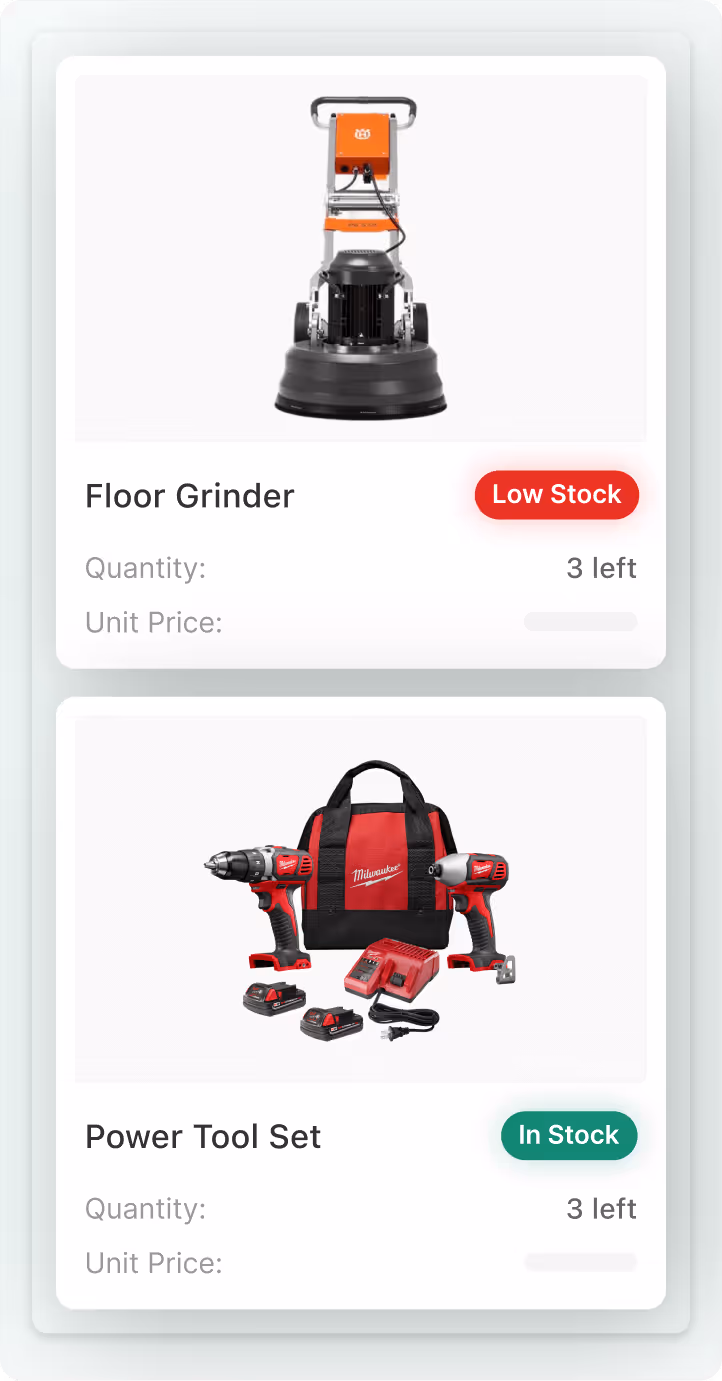 Feature Equipment Mobile view 