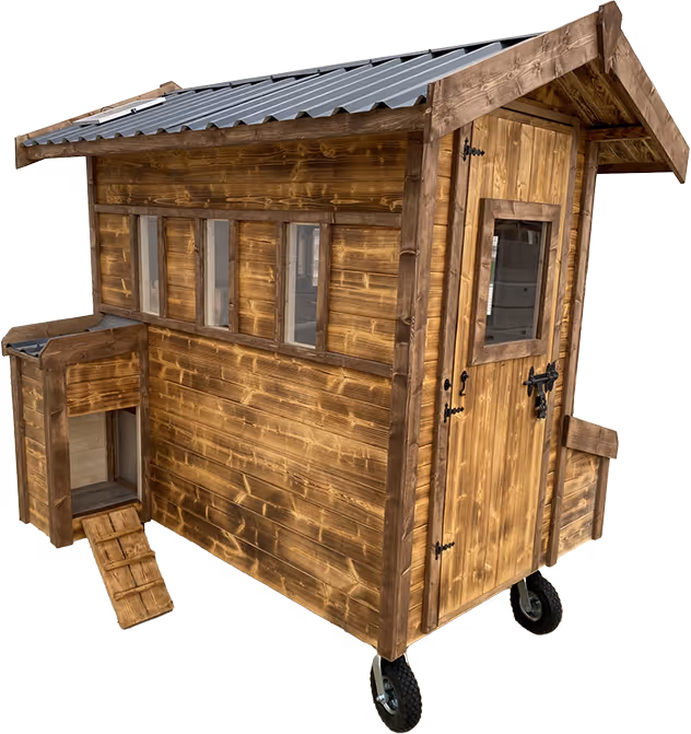 Ein Hühnerstall in der Gallerie.