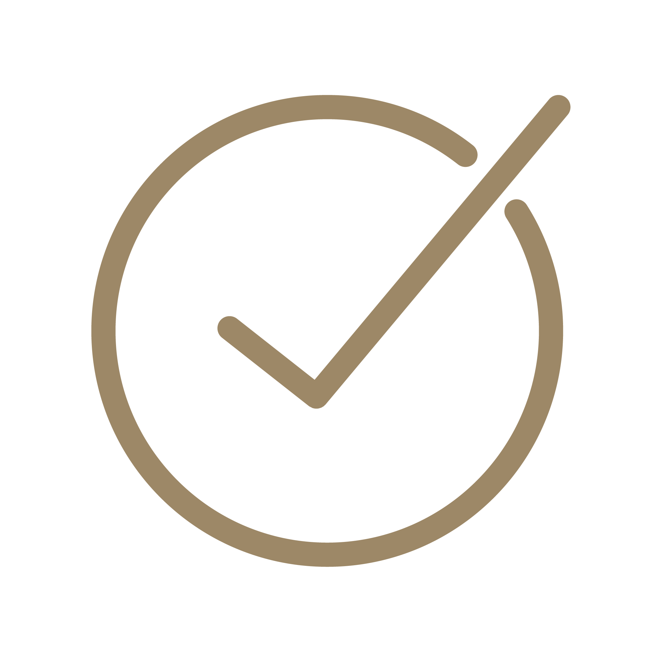 Grafik eines goldenes Häckchen