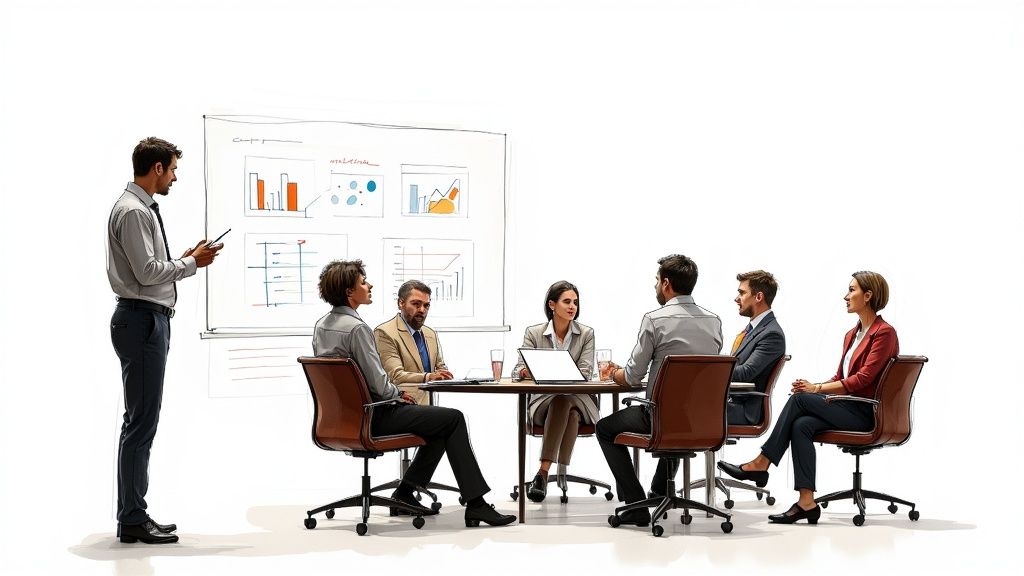 Infographic showing key data about a Corporate Trainer