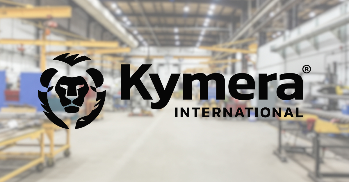Kymera logo on top of one of their manufacturing floors