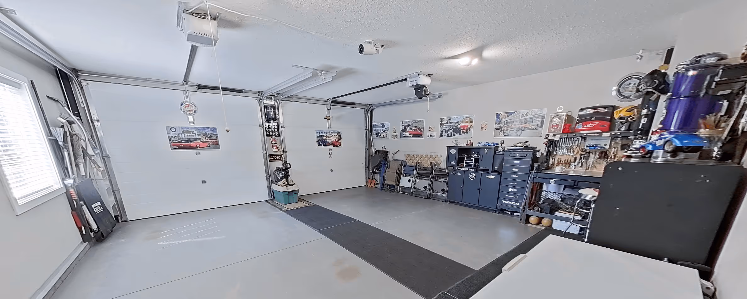 Spacious double car garage showcased in Lethbridge real estate photography.