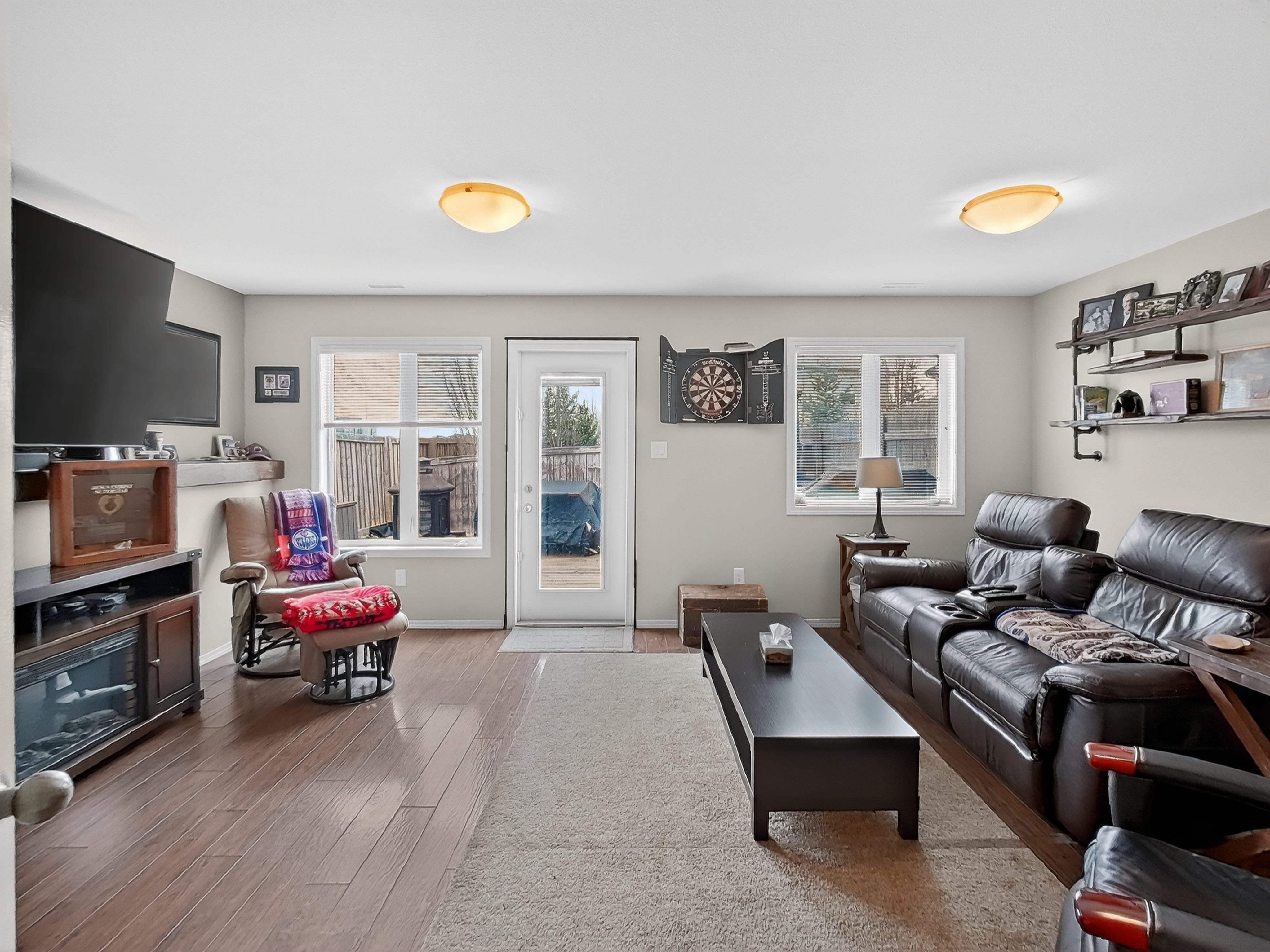 Bedroom interior staged for real estate marketing.