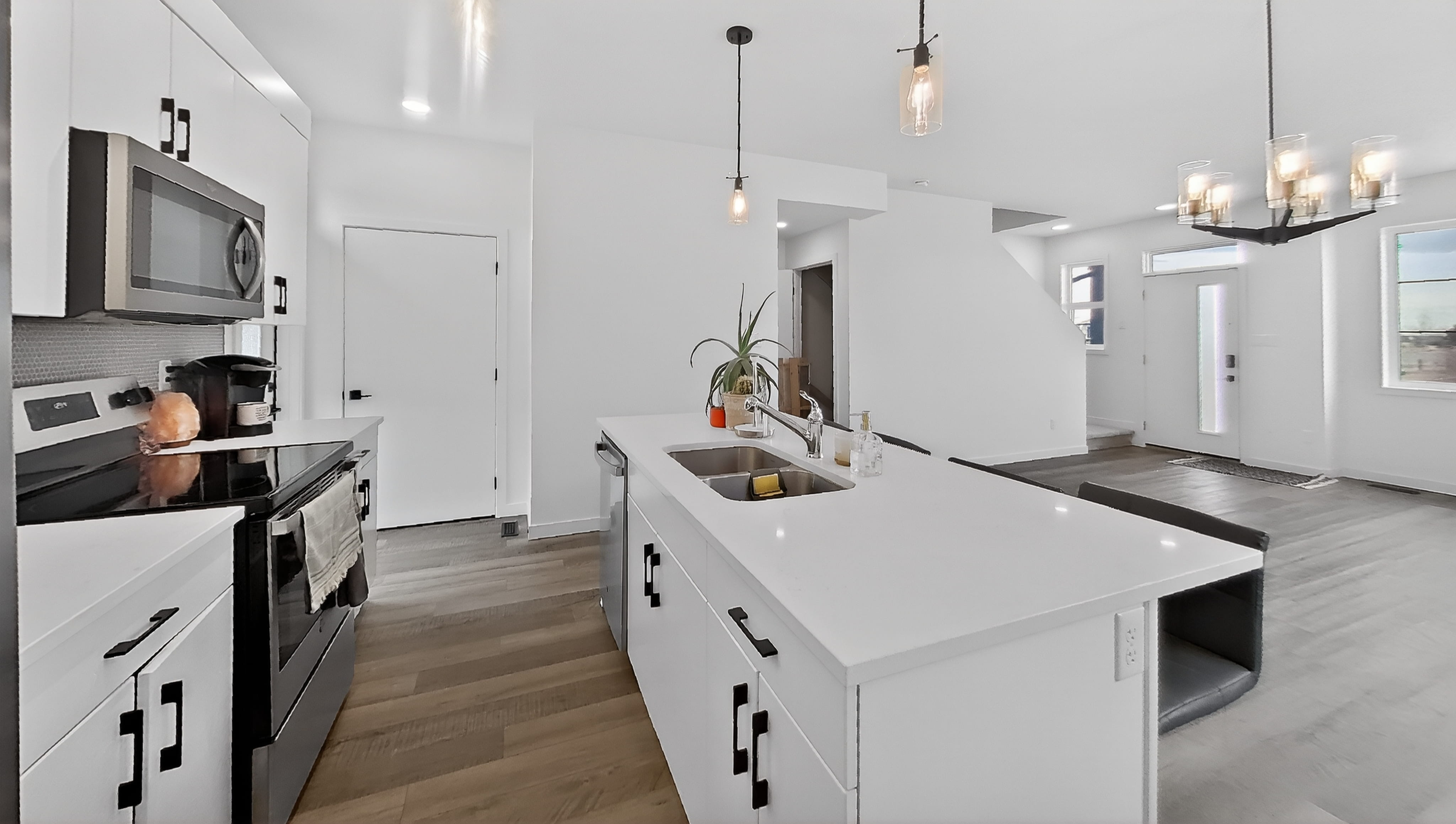 Bedroom interior staged for real estate marketing.