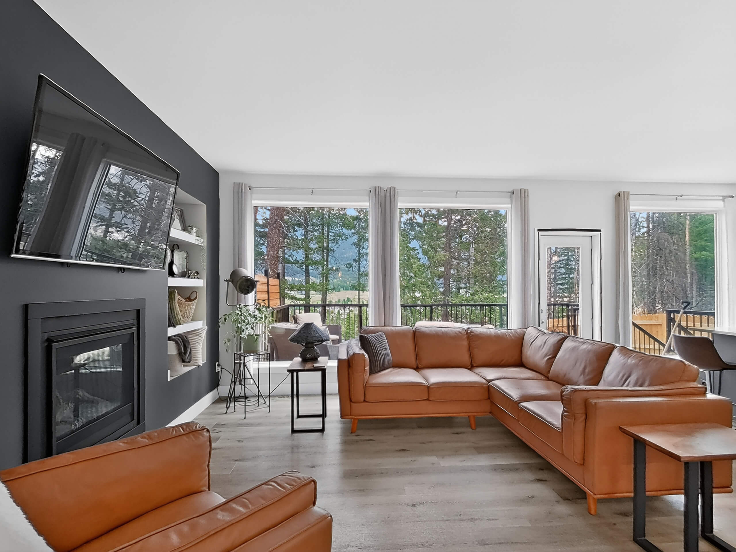 Bedroom interior staged for real estate marketing.