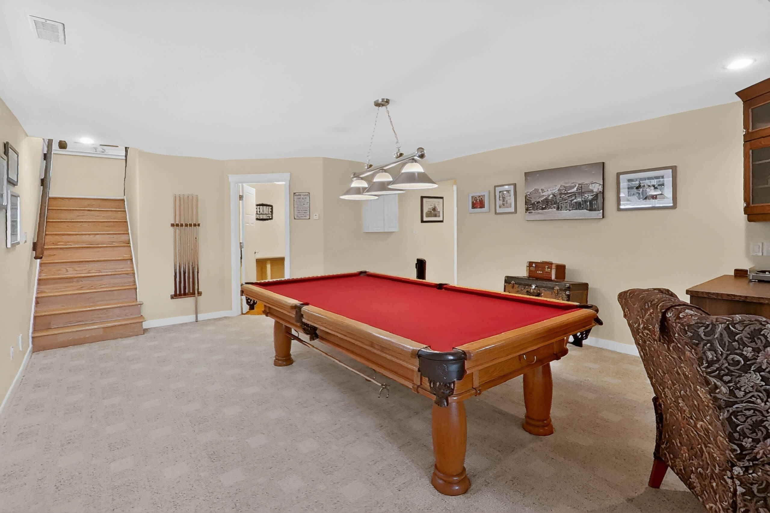 Bedroom interior staged for real estate marketing.