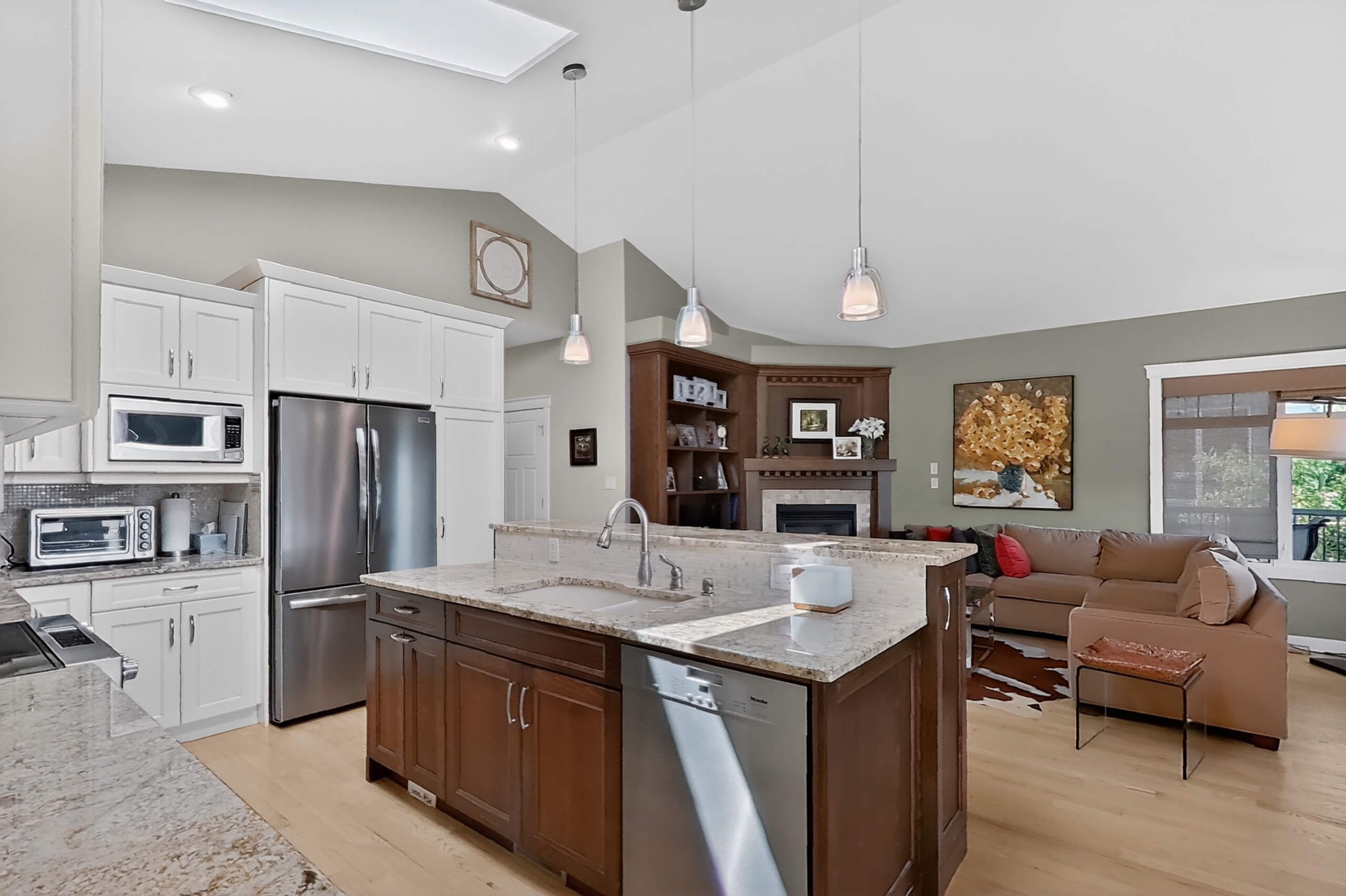 Bedroom interior staged for real estate marketing.