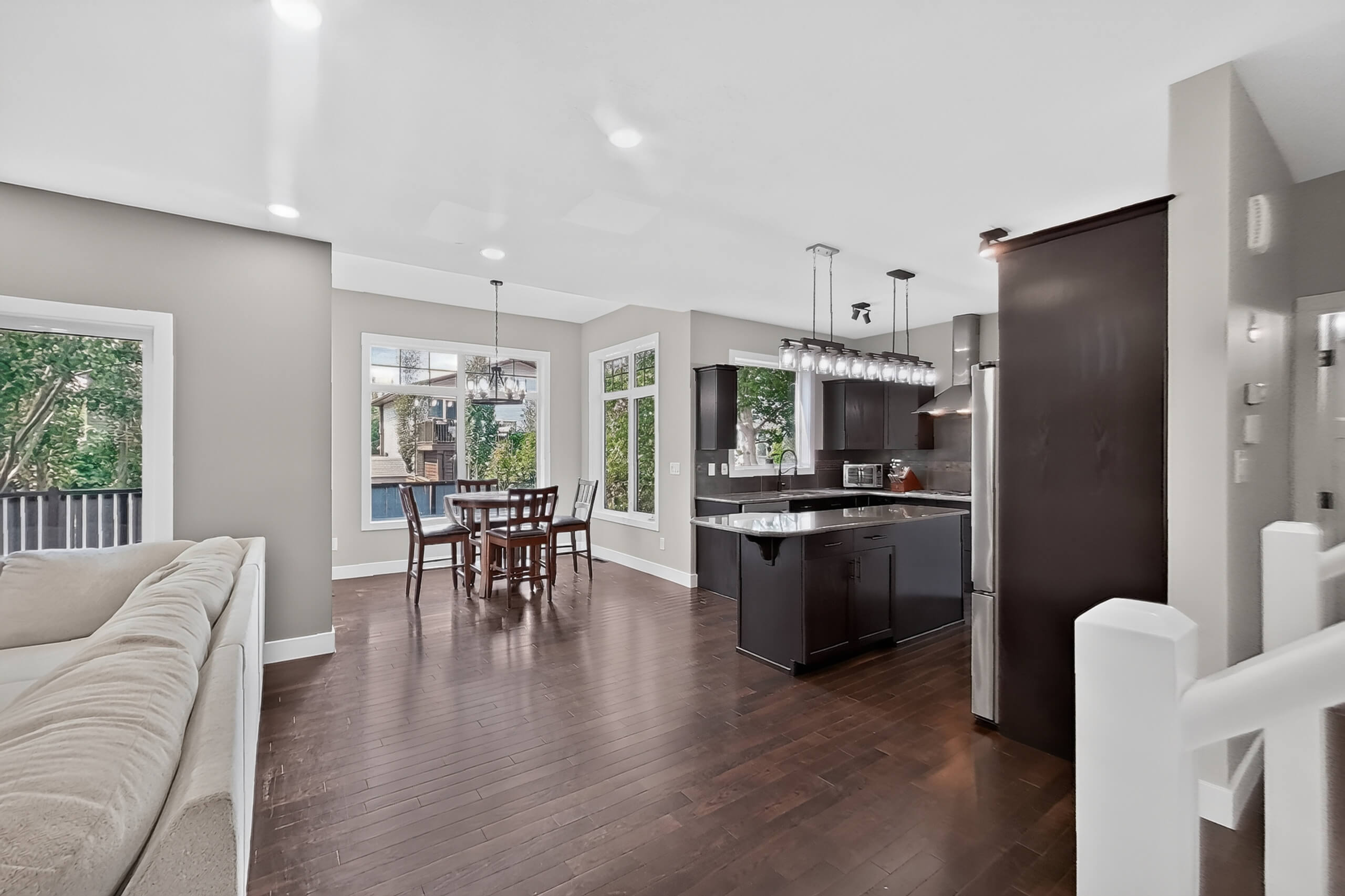 Bedroom interior staged for real estate marketing.