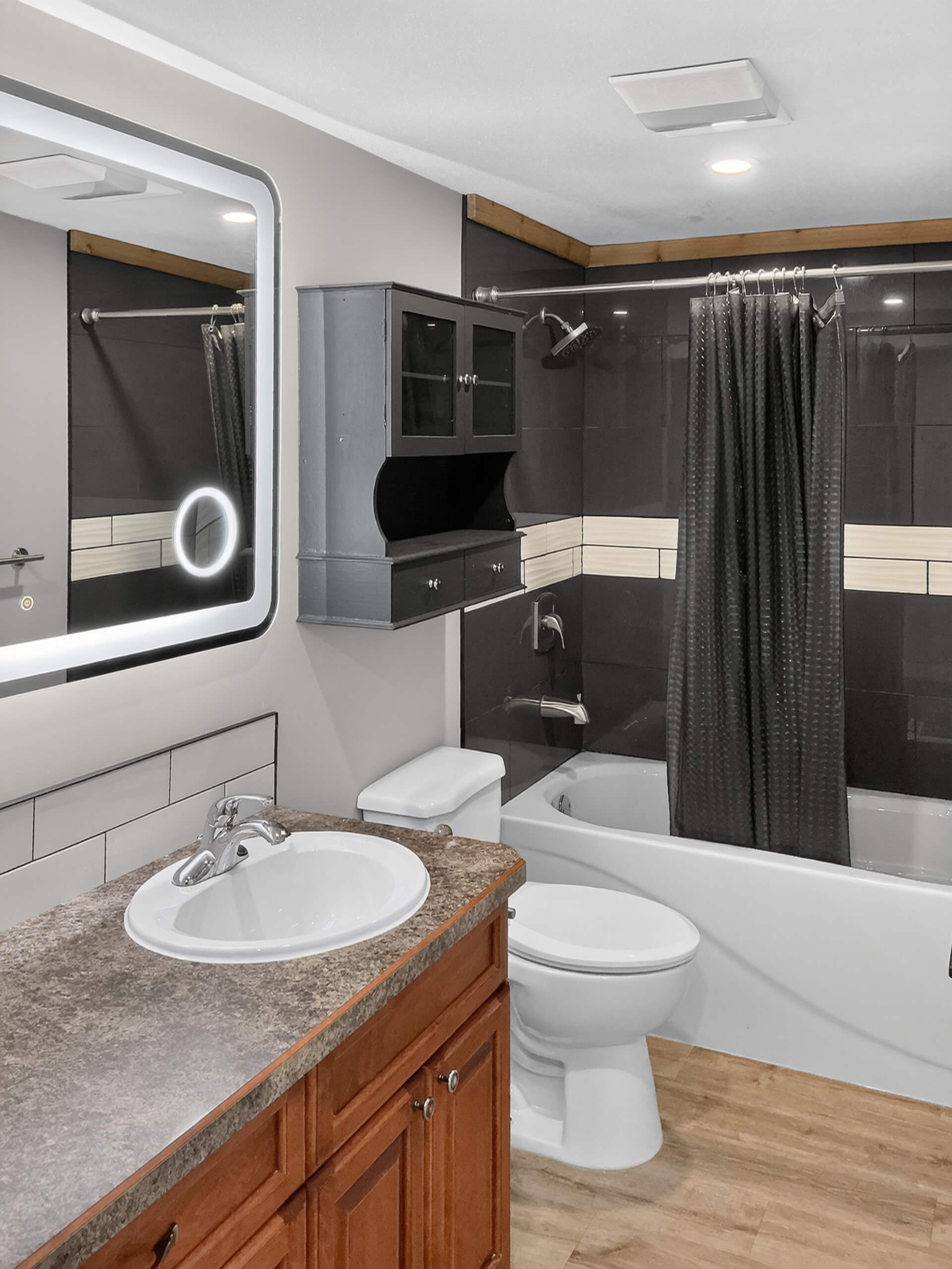 Bedroom interior staged for real estate marketing.