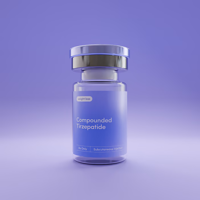 Compounded tirzepatide vial