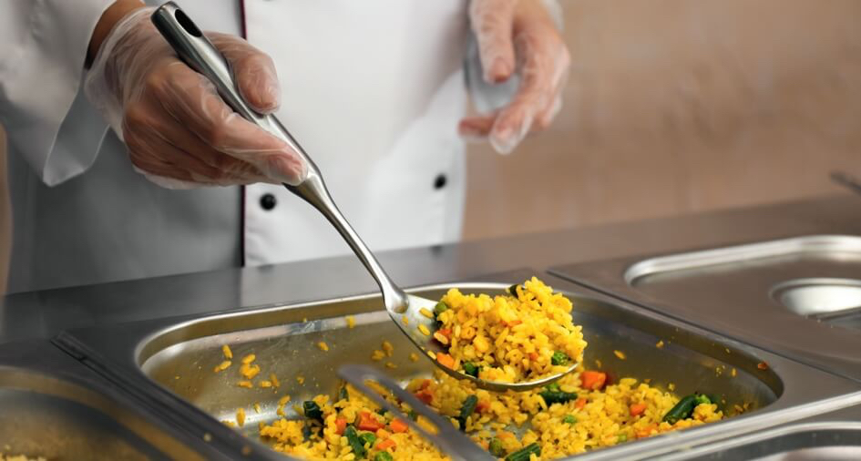 a chef getting a rice