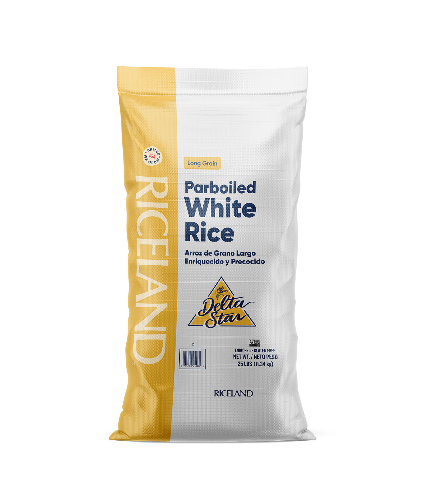 a sack of Riceland Parboiled White Rice