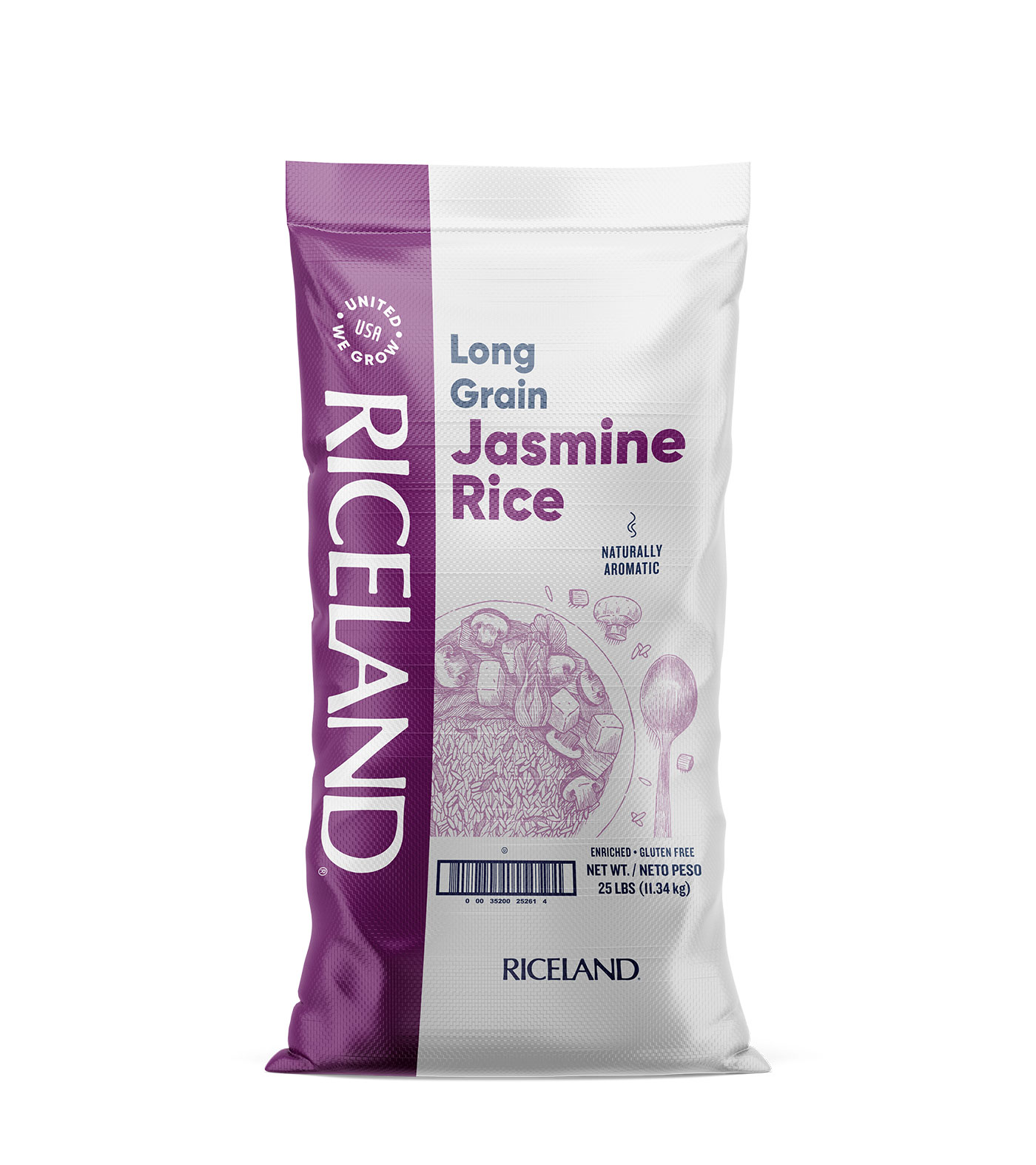 a sack of riceland jasmine rice