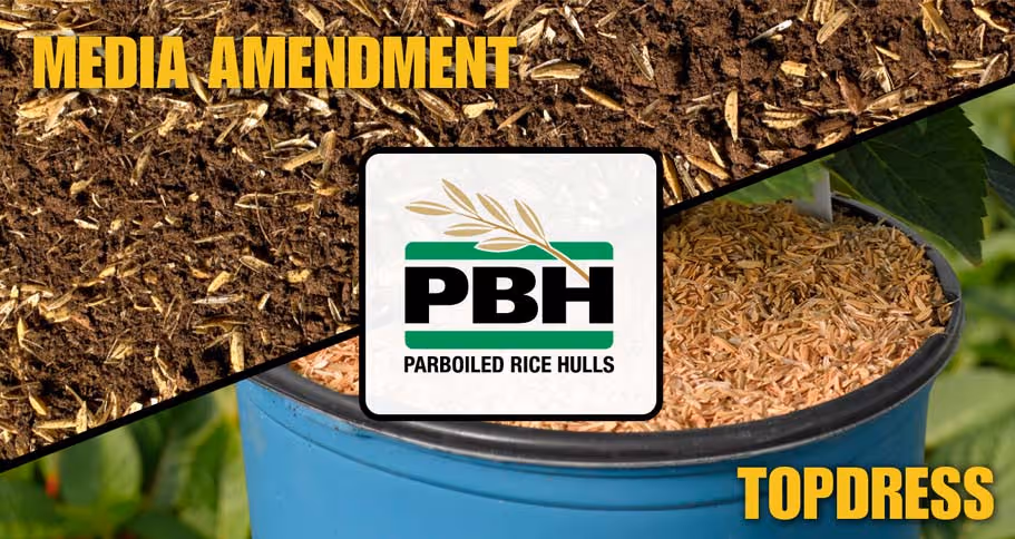 PBH Parboiled Rice Hulls Media Amendment and Topdress