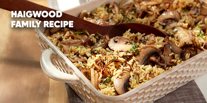 Mushroom Rice Bake