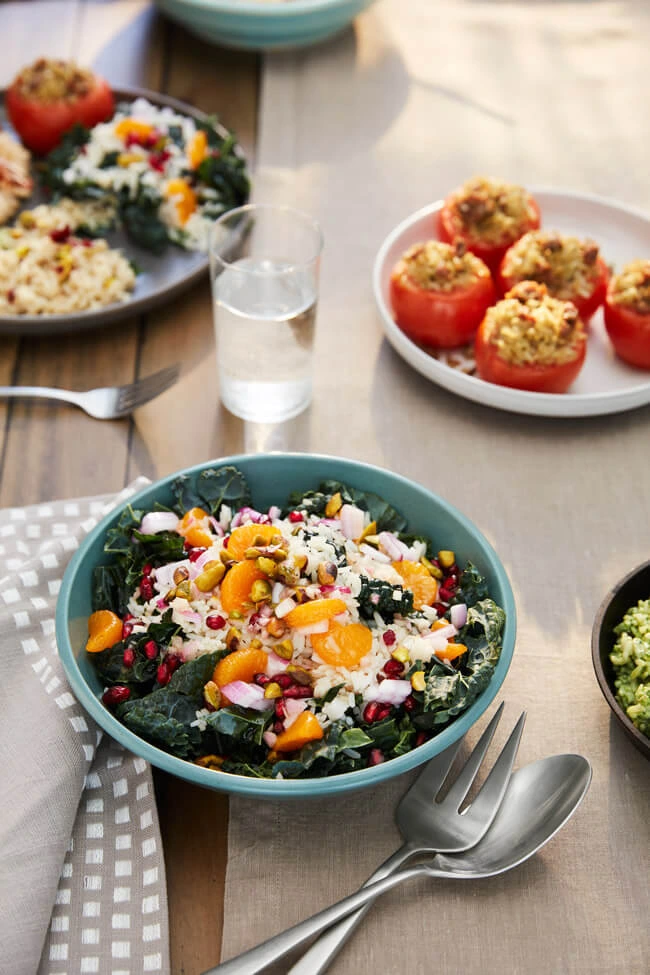 Brown Rice and Kale Salad