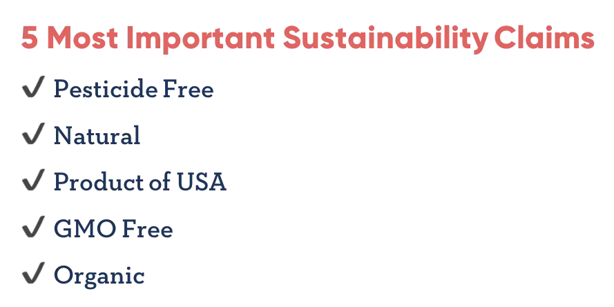 top 5 most important sustainability claims