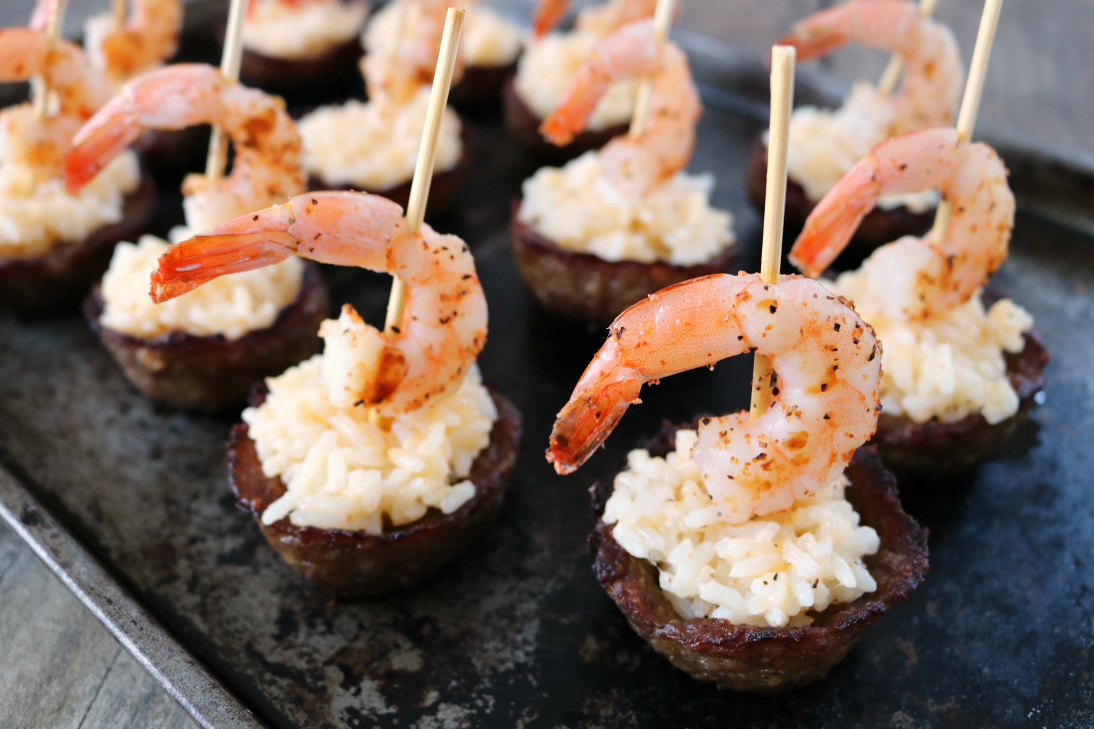 Crazy Cajun Rice and Shrimp Cup appetizer