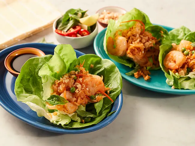 Kimchi Fried Rice Lettuce Wraps