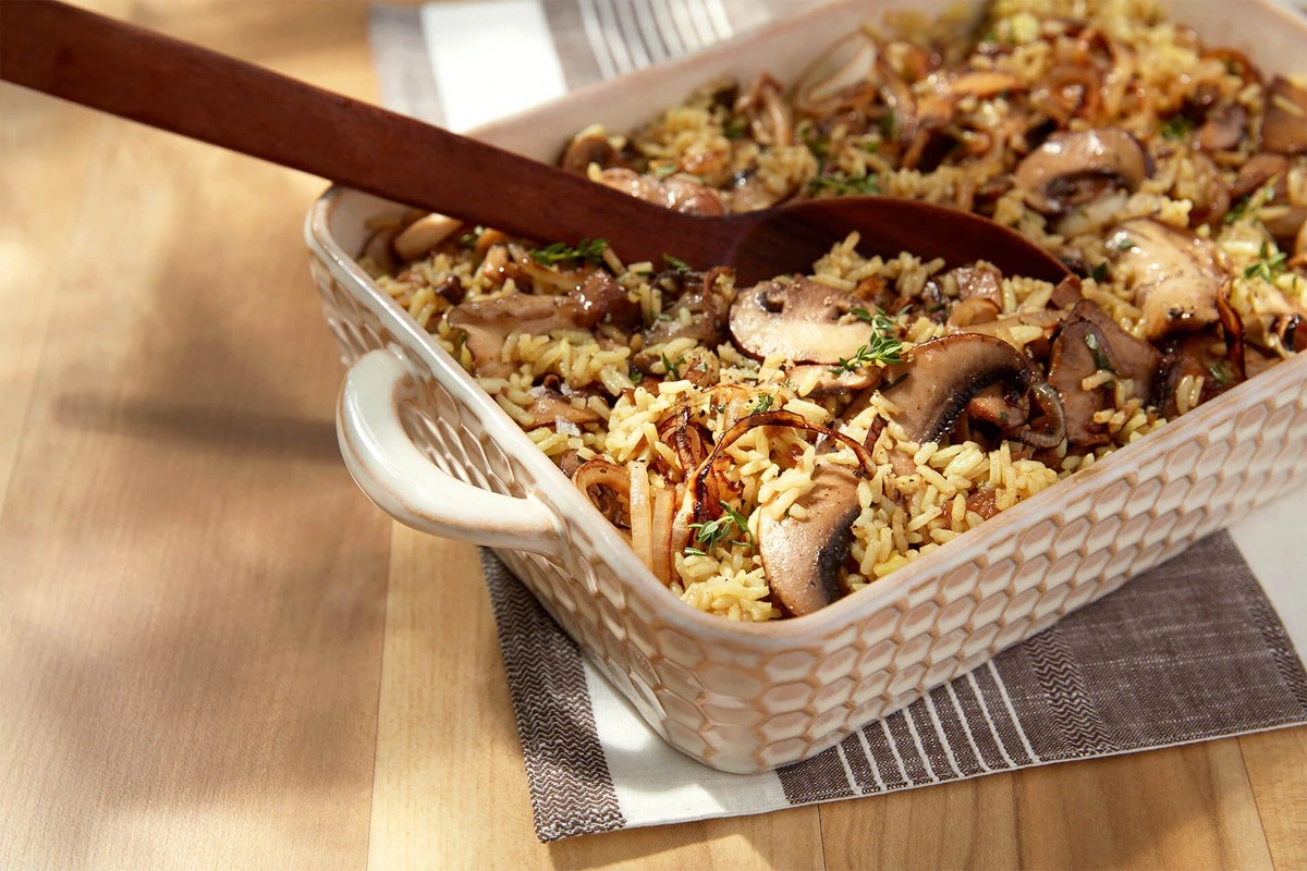 rice mushroom dish