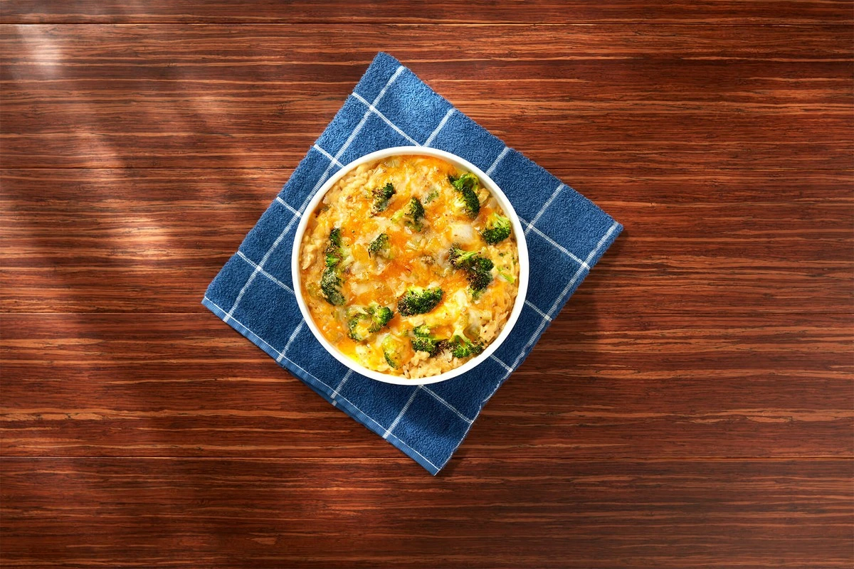 Cheesy Broccoli and Brown Rice