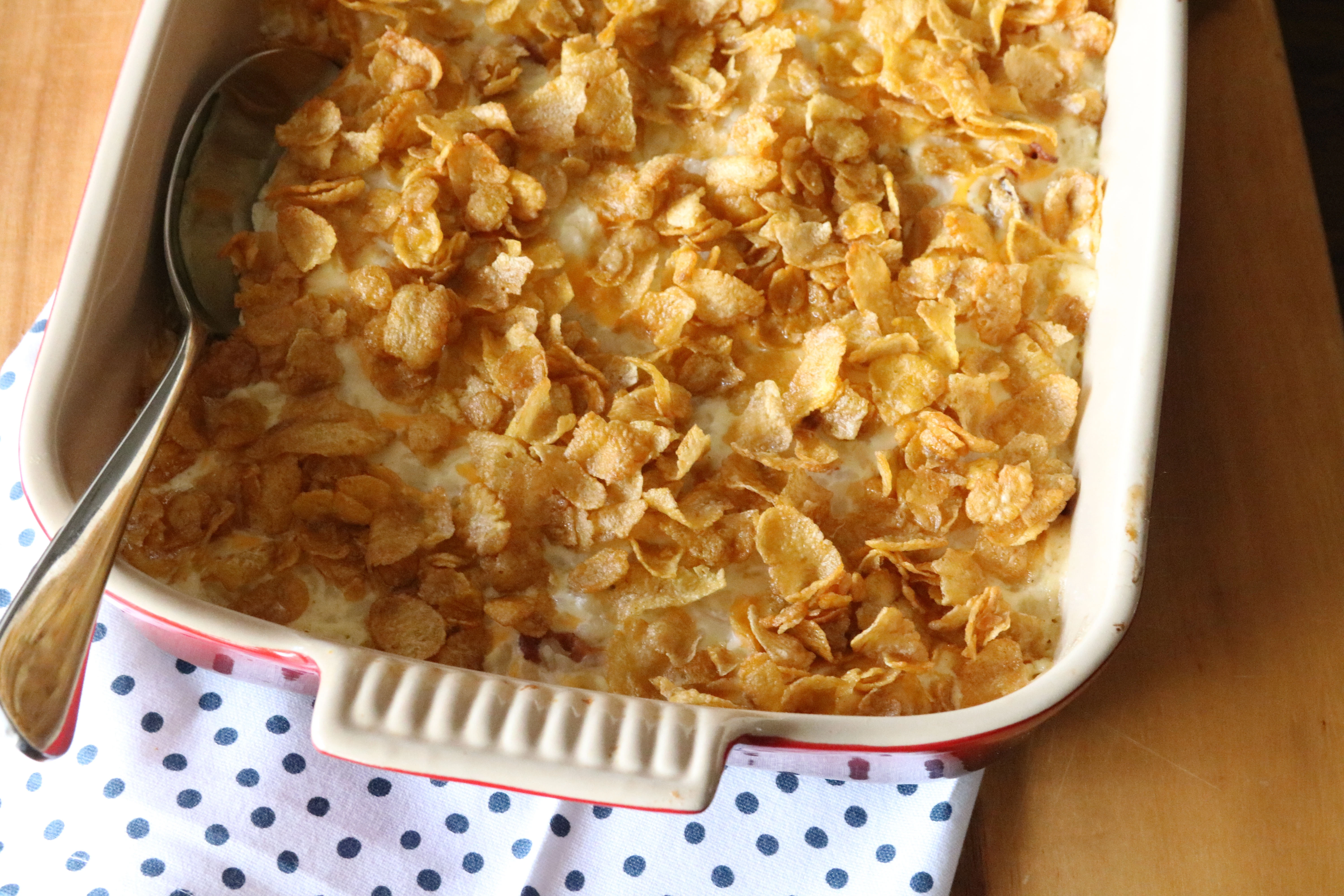 Cheesy Chicken-Bacon Rice Bake dish