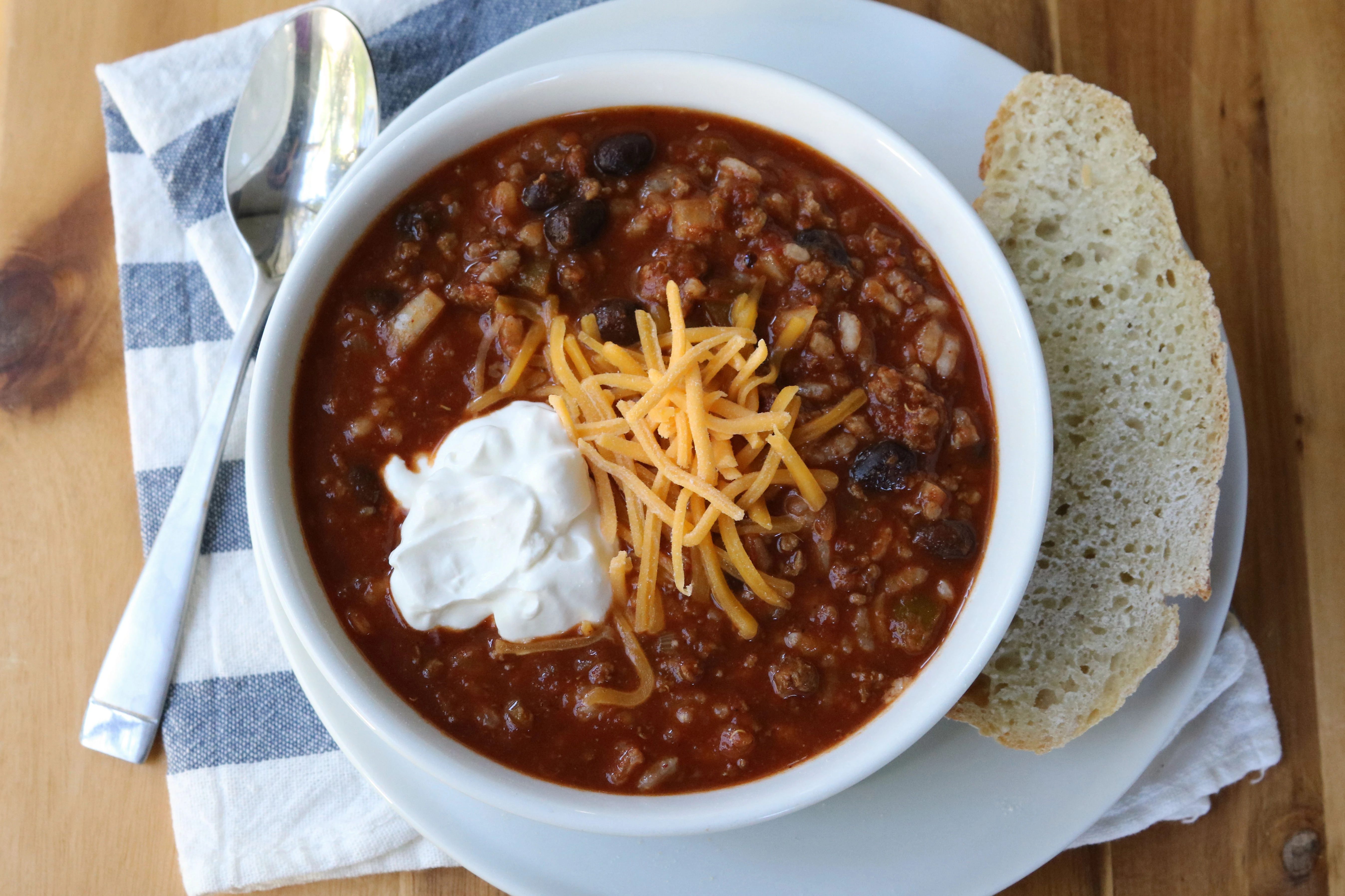Smoky Beef and Rice Chili dish