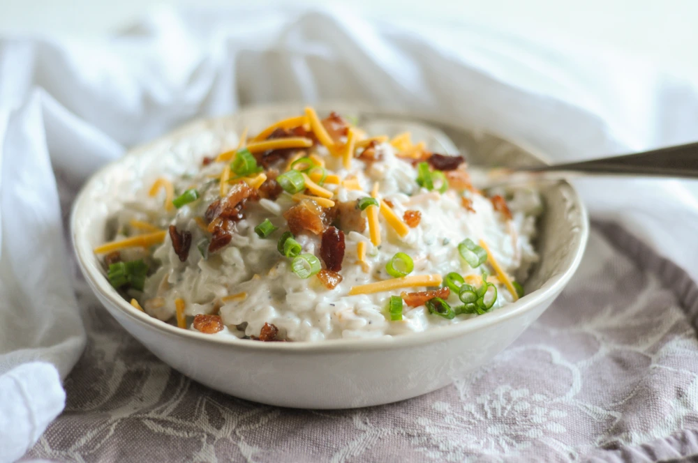 Creamy Rice Salad dish