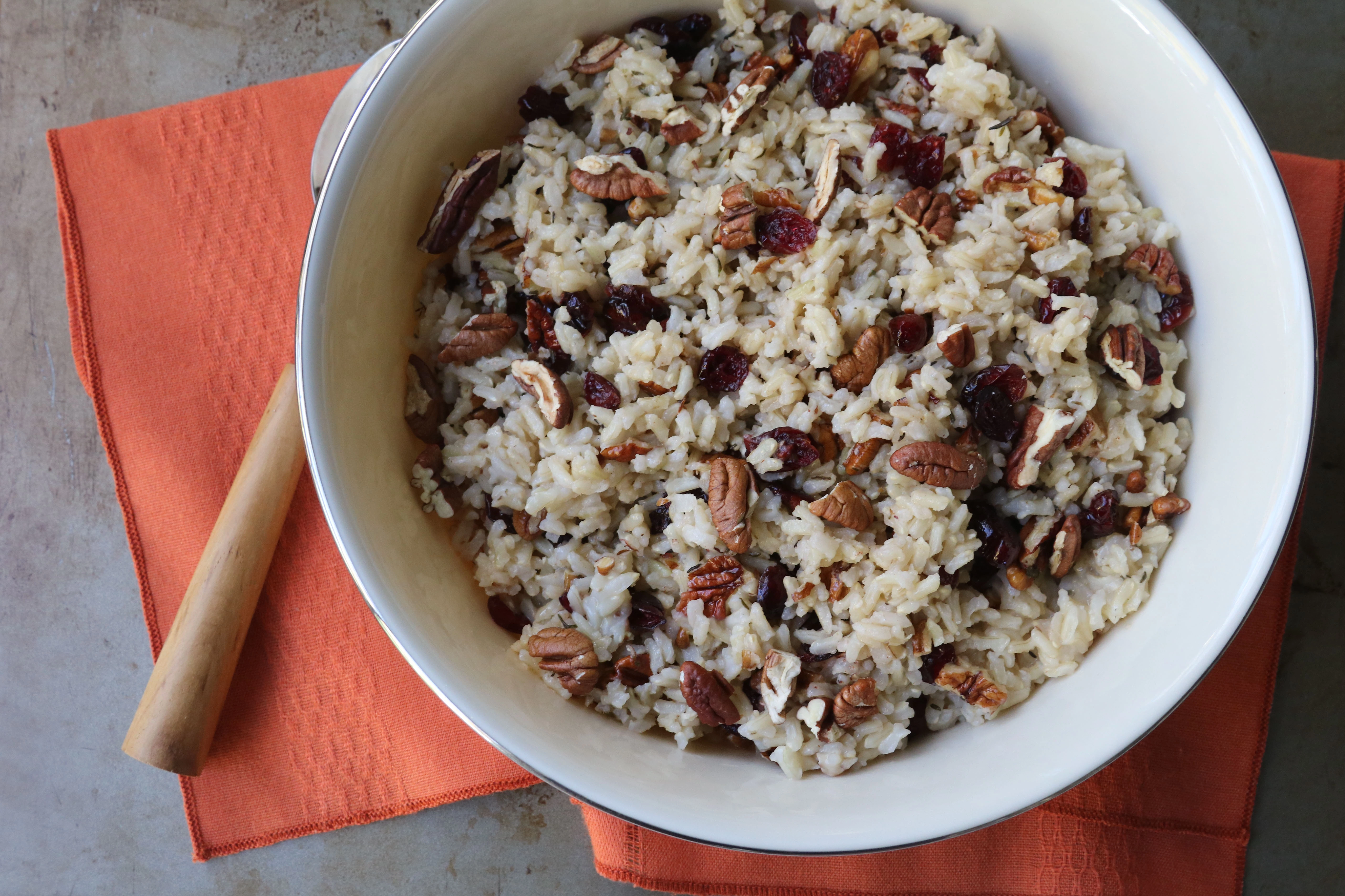 Cranberry Pecan Rice Pilaf dish