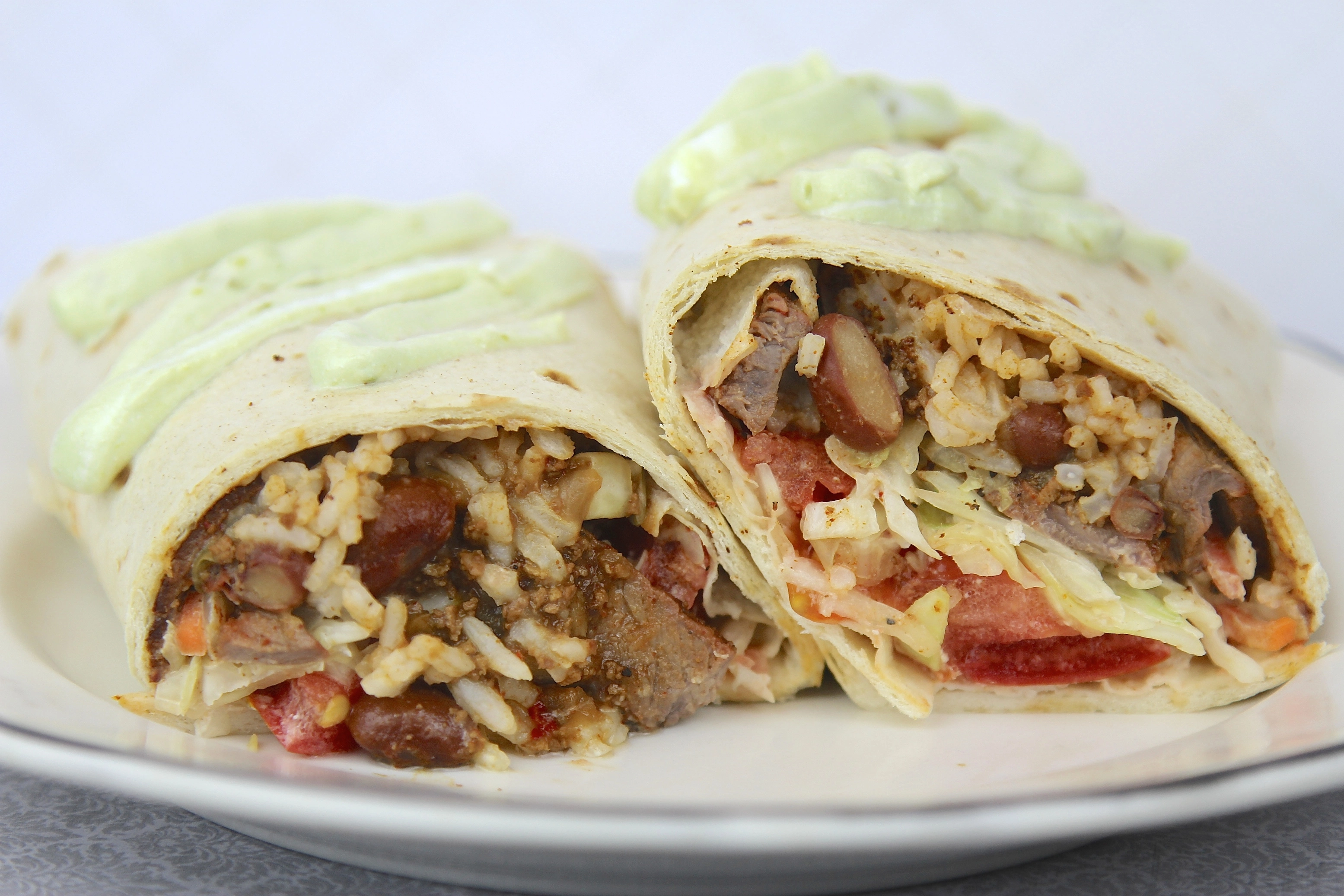 Chili Steak & Rice Wrap dish