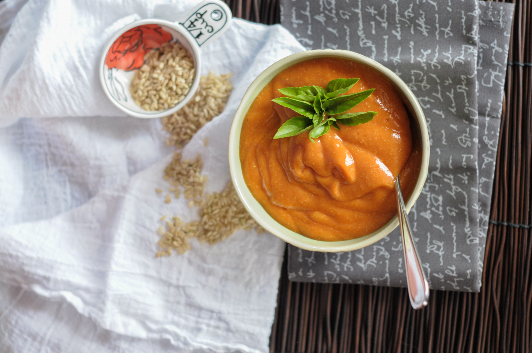 Tomato and Brown Rice Bisque appetizer
